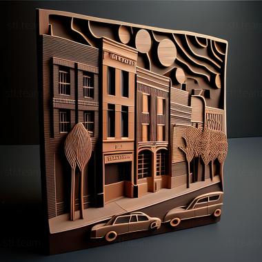 3D model st streets (STL)